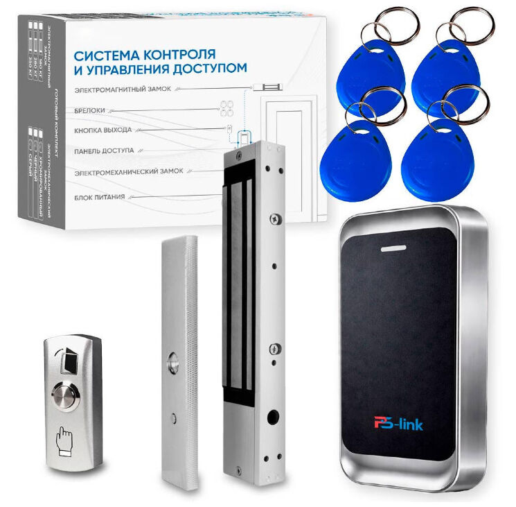 Комплект СКУД KIT-MT1301MF-WP-350 до 10000 пользователей, металл, тип Mifare, магнитный замок 350 кг