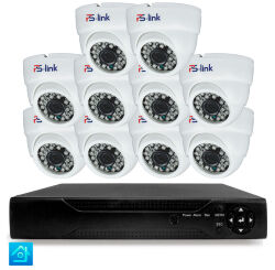 Комплект видеонаблюдения AHD 2Мп  KIT-A210HD 10 камер для помещения, ночная съемка, датчик движения