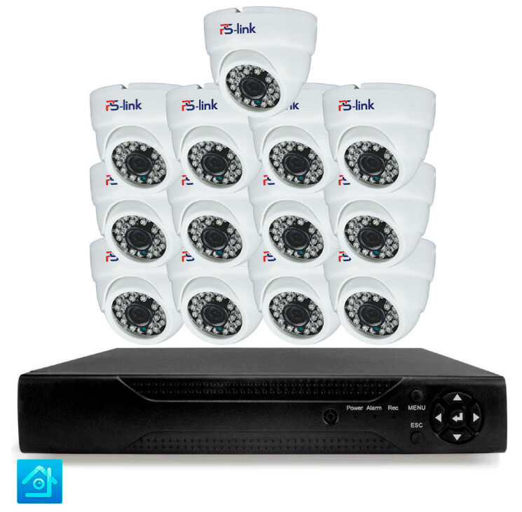Комплект видеонаблюдения AHD 2Мп KIT-A213HD 13 камер для помещения, ночная съемка, датчик движения