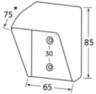 Козырек для звонка белый 85×65×75 мм