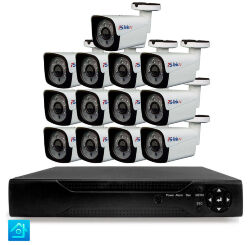 Комплект видеонаблюдения AHD 2Мп  KIT-C213HD 13 камер для улицы, ночная съемка, датчик движения