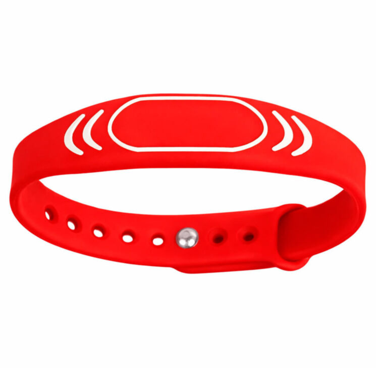 Браслет доступа RFID EM-Marine PS-W032-EM Красный, с фиксатором, 125 кГц, без перезаписи