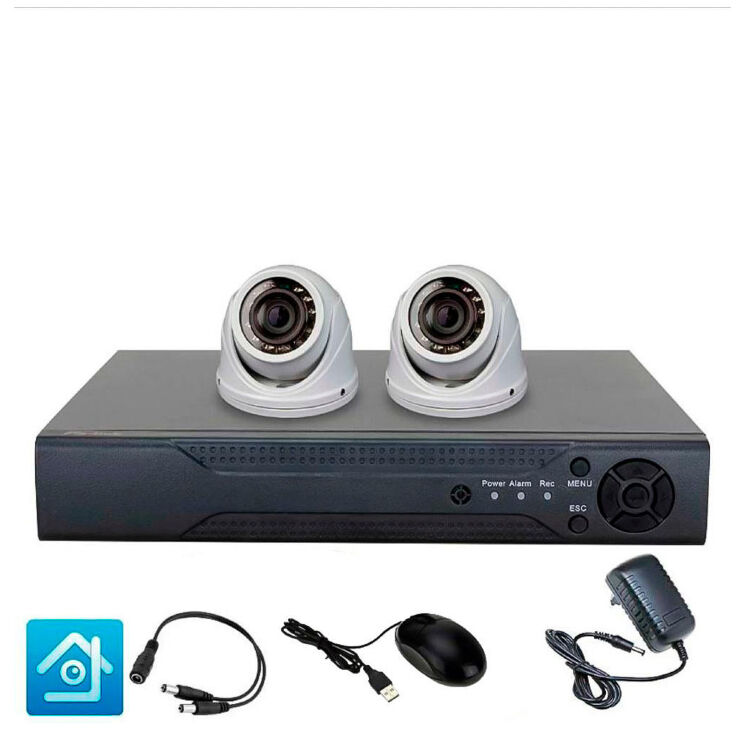 Комплект видеонаблюдения AHD 5Мп KIT-A502HDV-NC 2 камеры, антивандальный, без кабеля