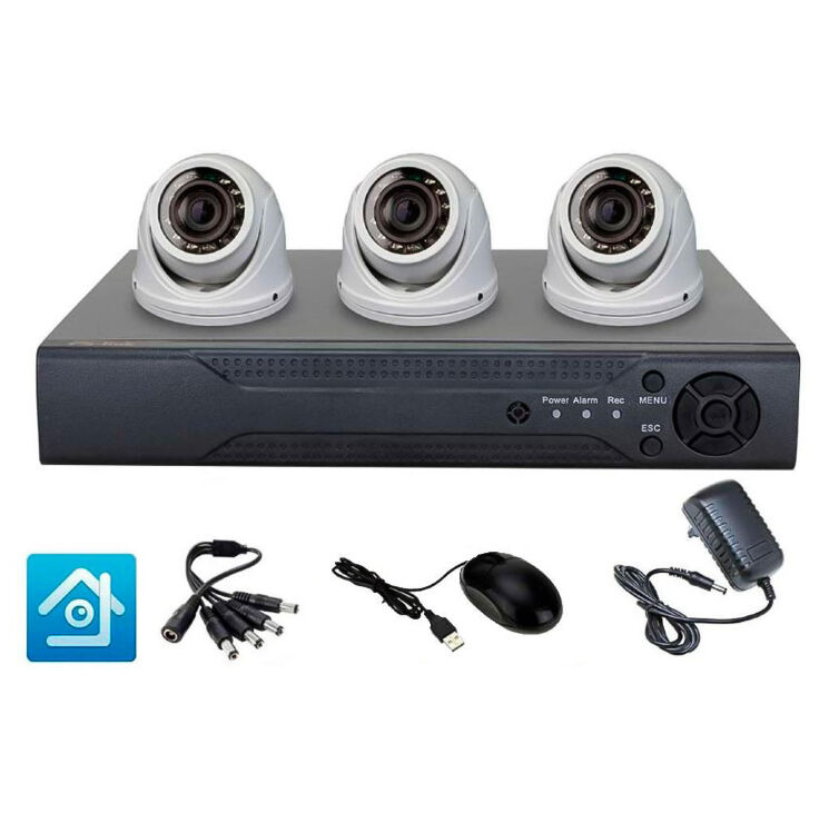 Комплект видеонаблюдения AHD 5Мп KIT-A503HDV-NC 3 камеры, антивандальный, без кабеля