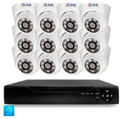 Комплект видеонаблюдения AHD 5Мп  KIT-A512HD 12 камер для помещения, ночная съемка, датчик движения