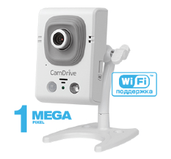 IP камера Beward CD330 мини с микрофоном, 1МП, 1/4'', ИК-8м, 2,5мм, 1/3/5/10/15/20/25 к/с, Wi-Fi