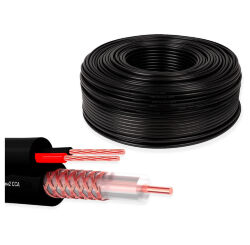 Кабель КВК  KVK-CCA-2035-100 RG-59 + 2 x 0.35 кв.мм. бухта 100 метров