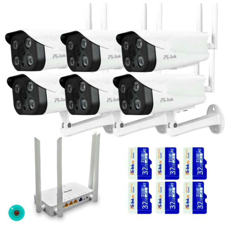 Комплект видеонаблюдения WIFI Ps-Link KIT-XME306R-WIFI / 3Мп / 6 камер