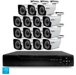 Комплект видеонаблюдения AHD 5Мп  KIT-C515HD 15 камер для улицы, ночная съемка, датчик движения