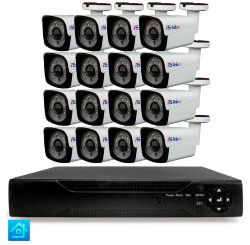 Комплект видеонаблюдения AHD 5Мп  KIT-C516HD 16 камер для улицы, ночная съемка, датчик движения