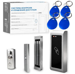 Комплект СКУД Undino KIT-CR301EM-180 эл. магнитный замок 180кг, RFID, память 10000