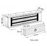 Комплект СКУД Undino KIT-CR301EM-180 эл. магнитный замок 180кг, RFID, память 10000