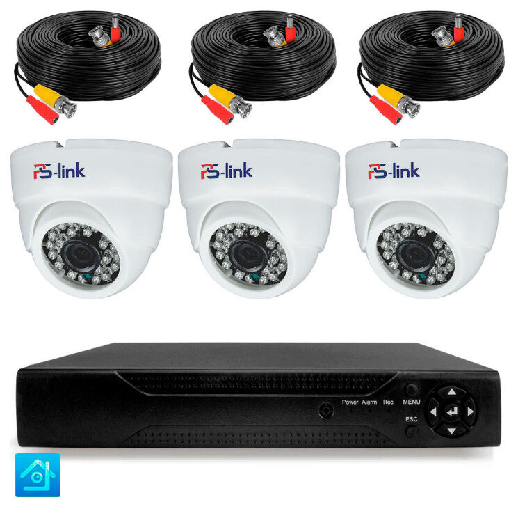 Комплект видеонаблюдения AHD 8Мп KIT-A803HD 3 камеры для помещения, ночная съемка, датчик движения