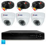 Комплект видеонаблюдения AHD 8Мп KIT-A803HD 3 камеры для помещения, ночная съемка, датчик движения