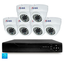 Комплект видеонаблюдения AHD 8Мп  KIT-A806HD 6 камер для помещения, ночная съемка, датчик движения