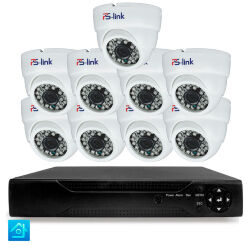 Комплект видеонаблюдения AHD 8Мп  KIT-A809HD 9 камер для помещения, ночная съемка, датчик движения