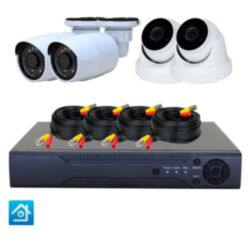 Готовый комплект AHD видеонаблюдения с 2-мя внутренними и 2-мя уличными 8 Мп камерами  AHD-K04BX