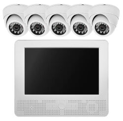 Комплект видеонаблюдения AHD 5Мп  KIT-A9505HD 5 камер для помещения, регистратор с монитором