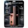 Умный дверной замок PS-K2 Wi-Fi электронный биометрический с отпечатком пальца, картой и ключом цвет розовое золото
