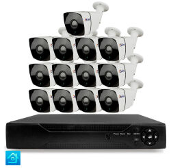Комплект видеонаблюдения AHD 8Мп  KIT-C813HD 13 камер для улицы, ночная съемка, датчик движения