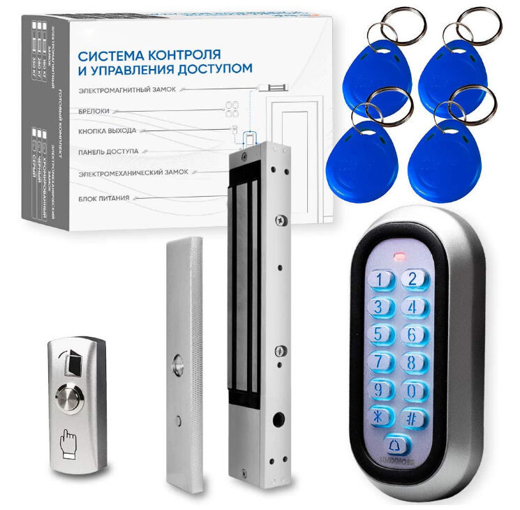 Комплект СКУД Undino KIT-ACP302EM-350 эл. магнитный замок 350кг, RFID
