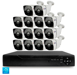 Комплект видеонаблюдения AHD 8Мп  KIT-C814HD 14 камер для улицы, ночная съемка, датчик движения