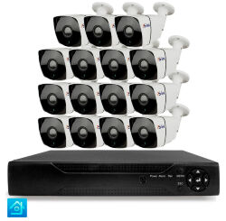 Комплект видеонаблюдения AHD 8Мп  KIT-C815HD 15 камер для улицы, ночная съемка, датчик движения