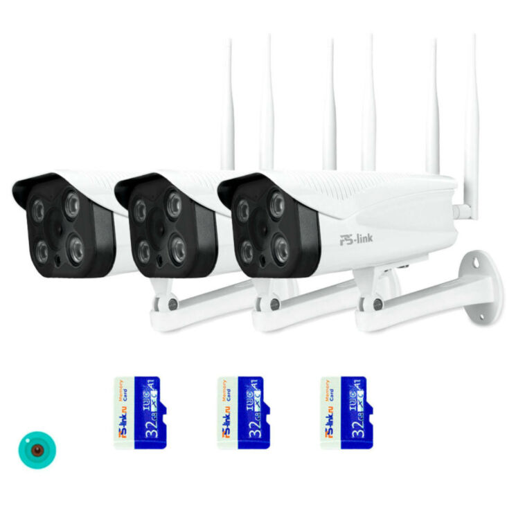 Комплект видеонаблюдения WIFI Ps-Link KIT-XME303-WIFI / 3Мп / 3 камеры