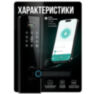 Умный дверной замок PS-Z13-TY-P Wi-Fi Tuya электронный биометрический с отпечатком пальца, экраном и сенсорным управлением