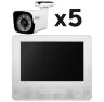 Комплект видеонаблюдения AHD 5Мп KIT-C9505HD 5 камер для улицы, регистратор с монитором