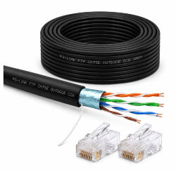 Кабель витая пара FTP4 cat.5E CCA 100 метров  FTP-CCA100-OUT уличный