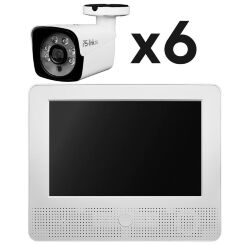 Комплект видеонаблюдения AHD 5Мп  KIT-C9506HD 6 камер для улицы, регистратор с монитором