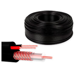Кабель КВК  KVK-CU-2075-80 RG-59 + 2 x 0.75 мм. 80м.