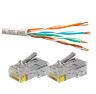 Кабель UTP4 cat.5E CCA 60 метров UTP-CCA60 с коннекторами RJ-45