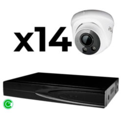 Комплект видеонаблюдения IP 8Мп  KIT-A814IP-ST 14 камер для помещения, аналитика, детекция человека, область вторжения