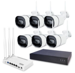 Комплект на 6 WIFI камер видеонаблюдения 3Мп c роутером и регистратором PST XMD306RD