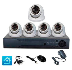 Комплект видеонаблюдения AHD 5Мп  KIT-A505HDV-NC 5 камер, антивандальный, без кабеля