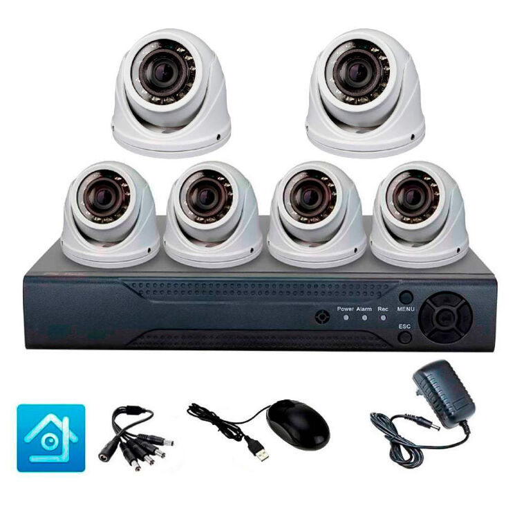 Комплект видеонаблюдения AHD 5Мп KIT-A506HDV-NC 6 камер, антивандальный, без кабеля
